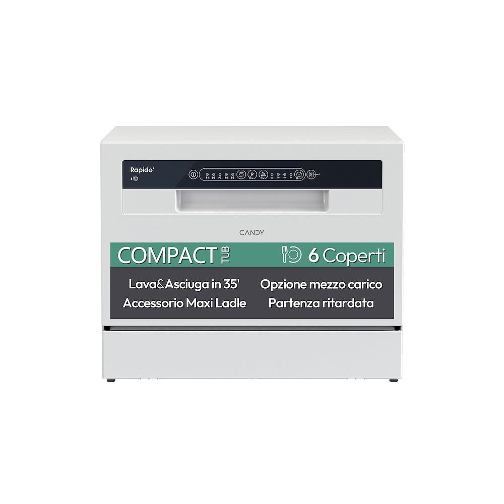 CANDY CP6E51LW - Candy 6 Plätze Geschirrspüler freistehend