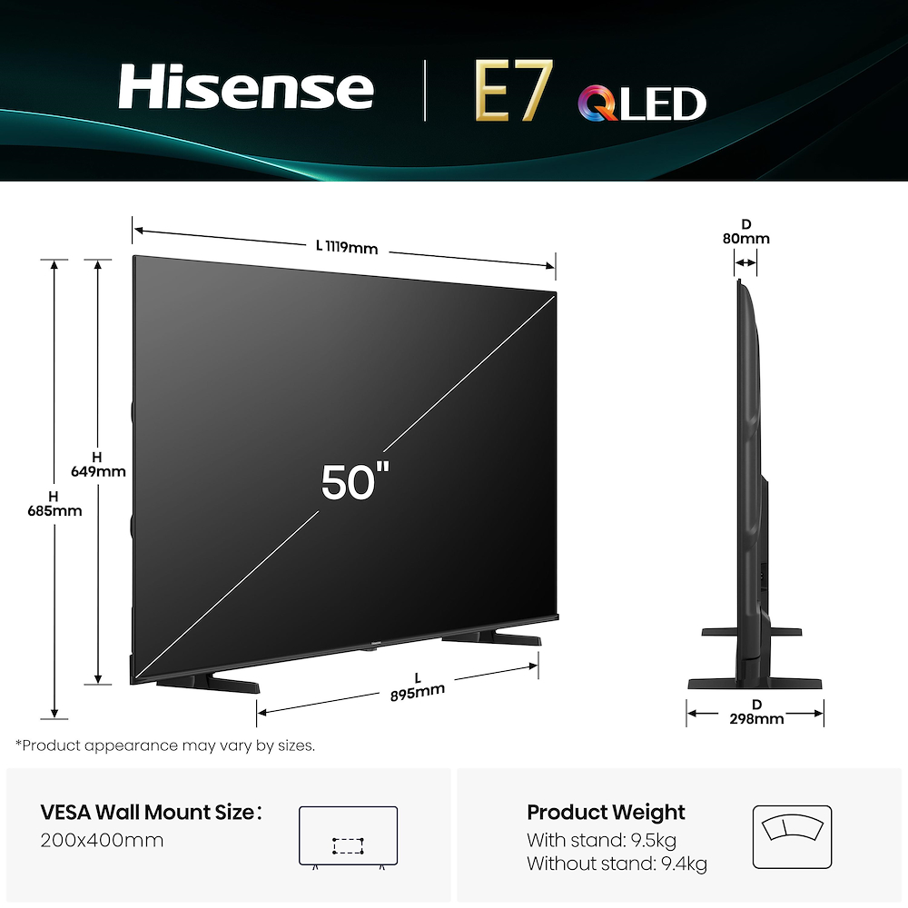 HISENSE 50E79Q - Smart TV QLED 50" 4K