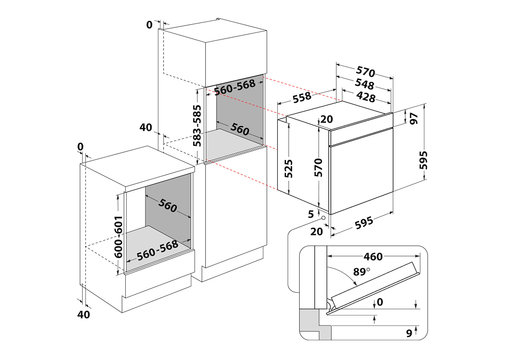 INDESIT IO278PX - Multifunktionsofen Inox 11 Funktionen