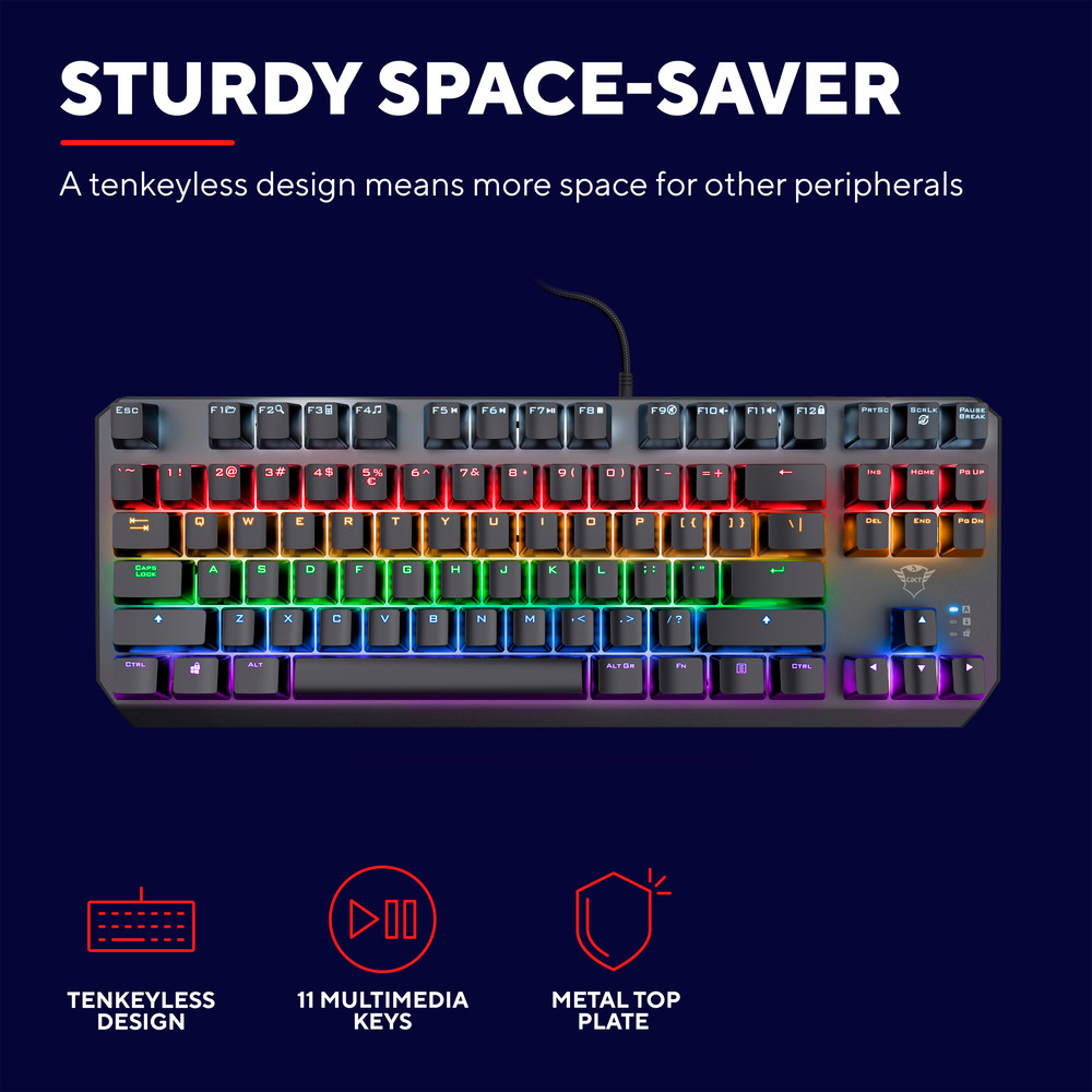 TRUST 24406 - Tastiera Gaming Trust GXT 834