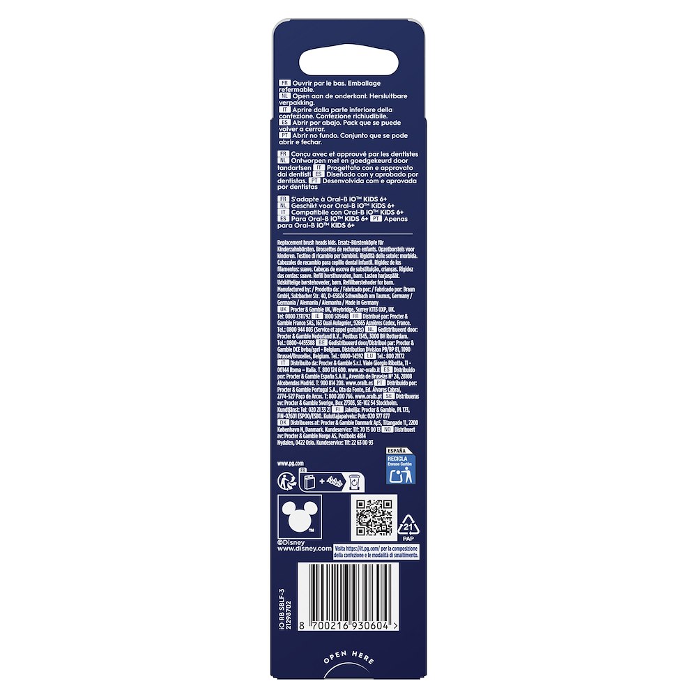 ORAL-B 80850608 - Testine di ricambio iO Kids