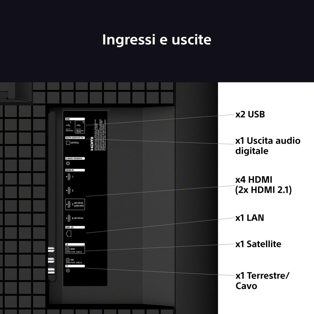 SONY K55XR55B - K55XR55B 0721312 TV MINILED 55"UHD 4K DVBT2/S2 SMART GOOGLE TV