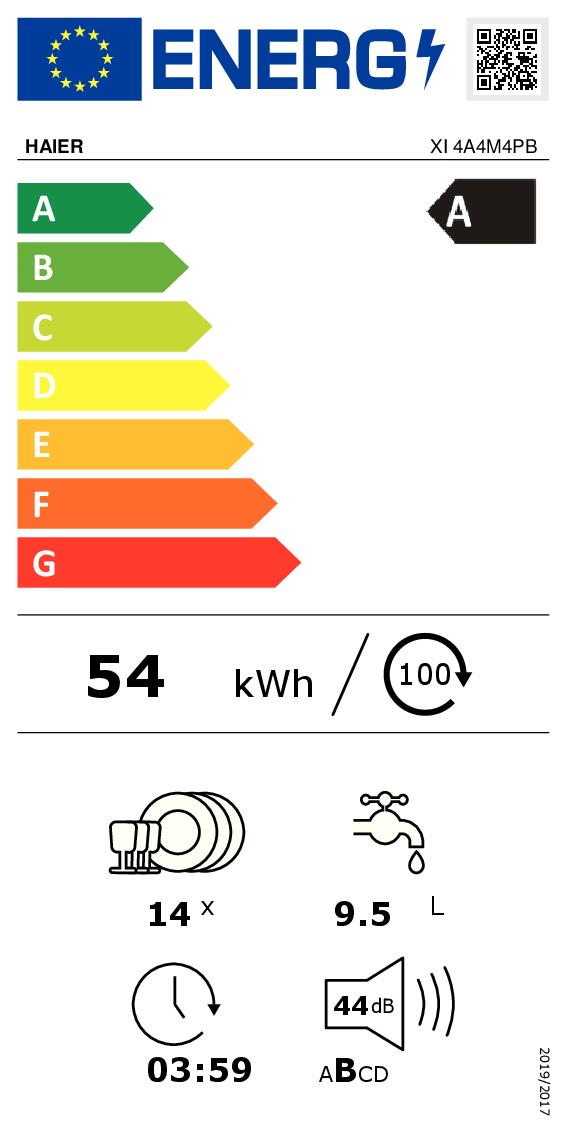 HAIER XI4A4M4PB - Haier 14 Besteck Integrierte Geschirrspüler