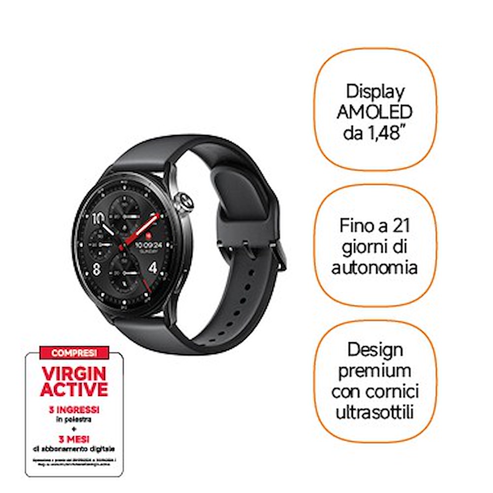 XIAOMI BHR08IVGL - Orologio Smart AMOLED Nero