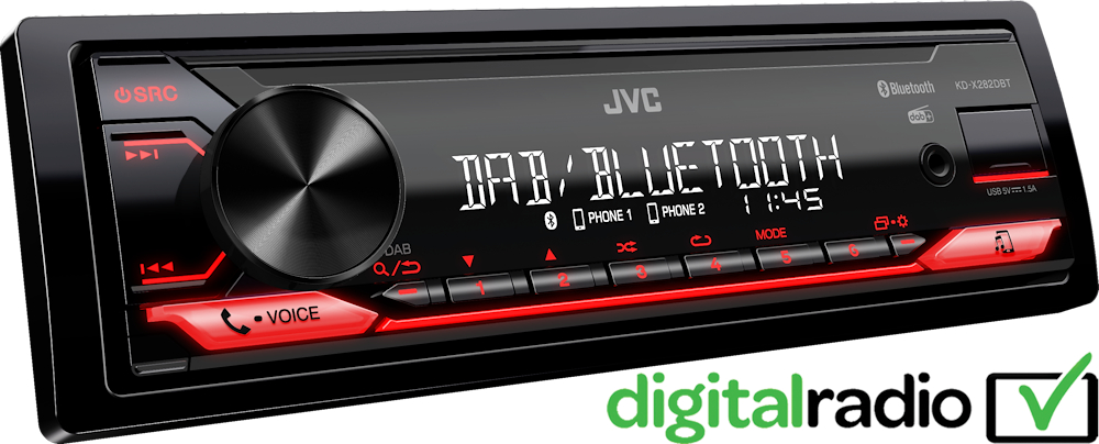JVC KDX282DBT - DAB+ Bluetooth Multimedia Receiver KD-X282DBT