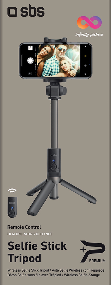 SBS TESELFIEBTALTRIPODK - Selfie Stick Stativ kabellos für Smartphone
