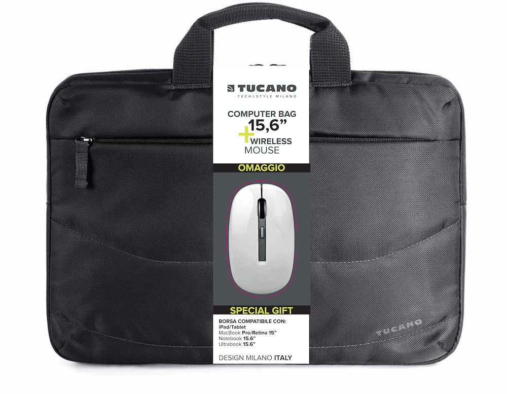 TUCANO BUBIDEAWM - Tucano 15.6" Laptop Tasche mit Maus