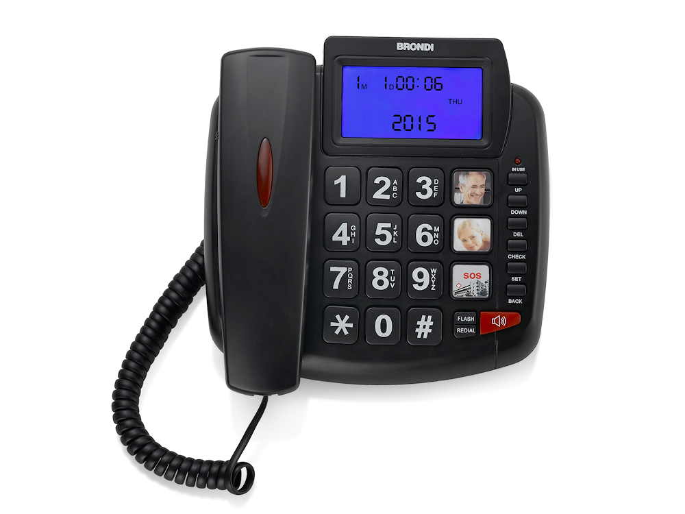 BRONDI BRAVO90LCDNERO - Telefono Fisso Brondi Bravo 90