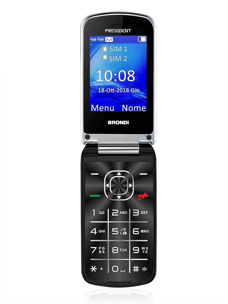 BRONDI PRESIDENTNERO - PRESIDENTNERO 0486183 CELL. QB 3"FLIP 1.3MP FM D.SIM BT NERO