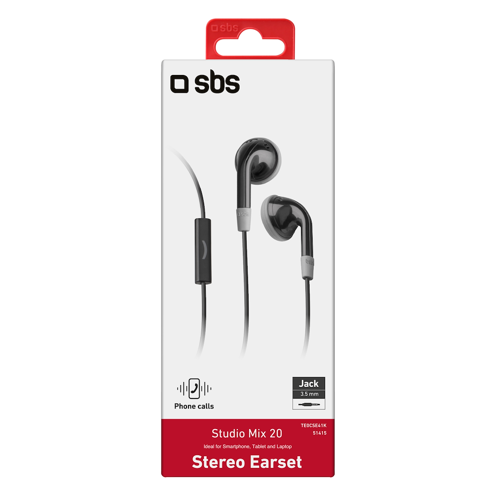 SBS TE0CSE41K - Auricolari stereo in-ear con microfono