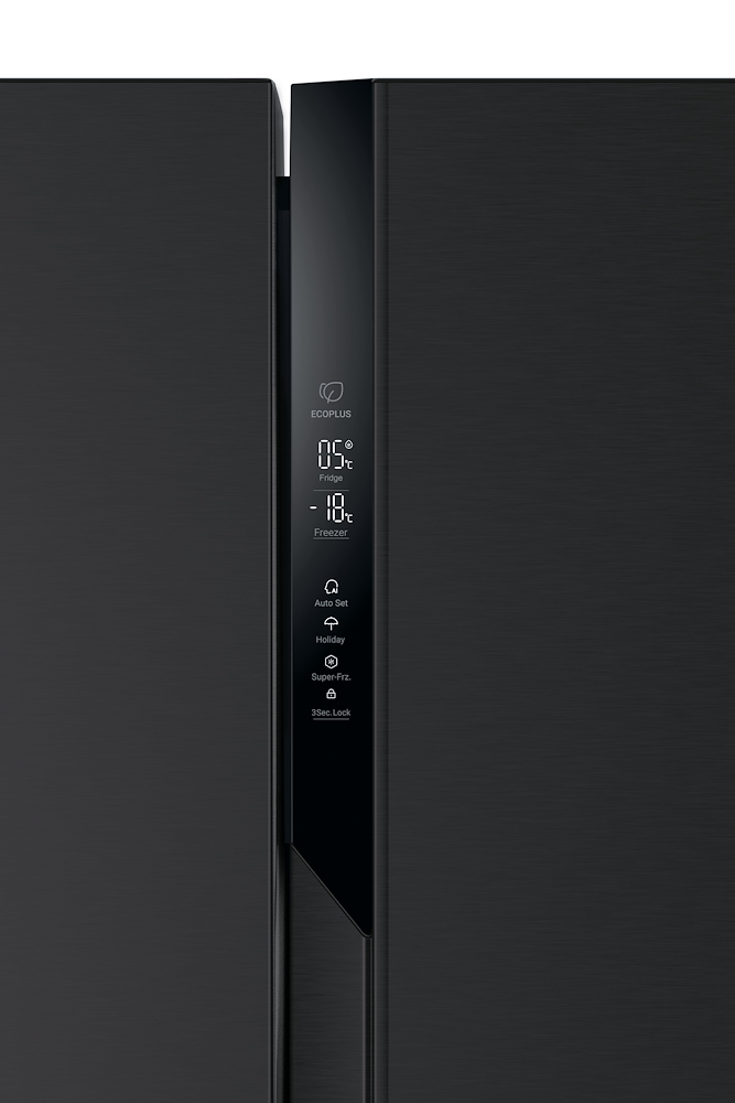 HAIER HSR3918ENPB - Frigorifero Side-by-Side Nero 528L