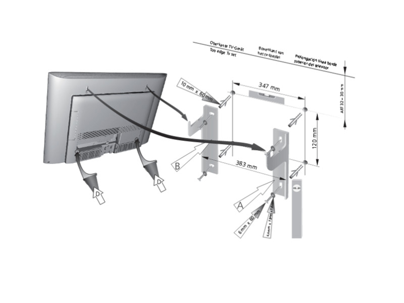 LOEWE WM59 SUPPORTO A PARETE PER TV LOEWE 68480T00