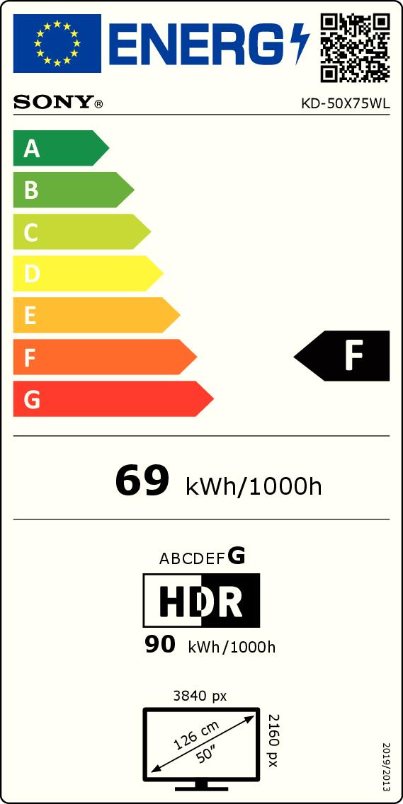 SONY KD50X75WLPAEP - Sony BRAVIA KD-50X75WL 50 Zoll 4K HDR LED-TV