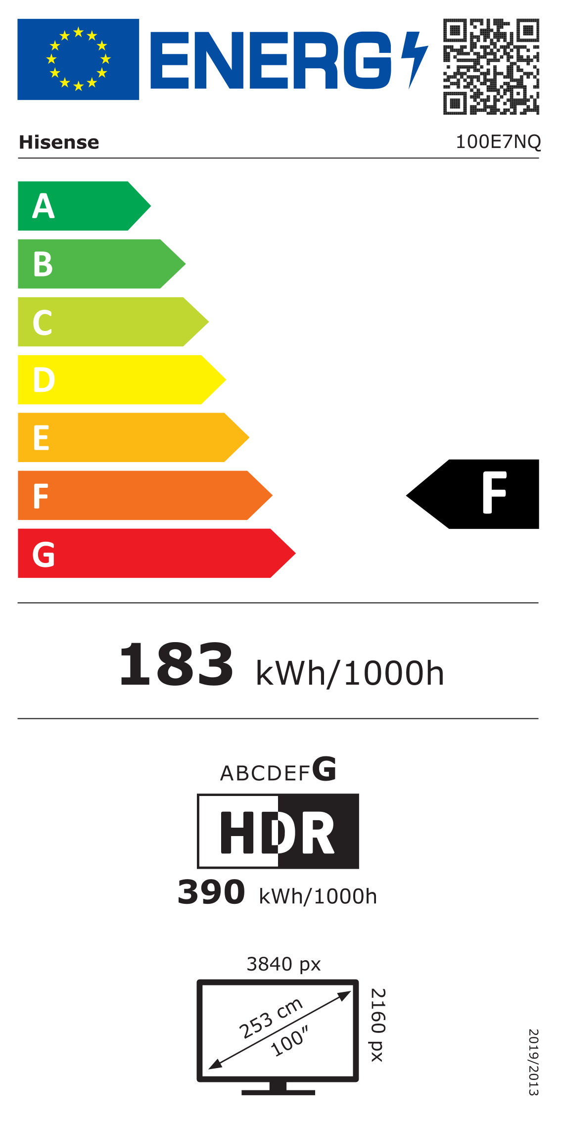HISENSE 100E7NQ - TV QLED 100" 4K Ultra HD 144Hz