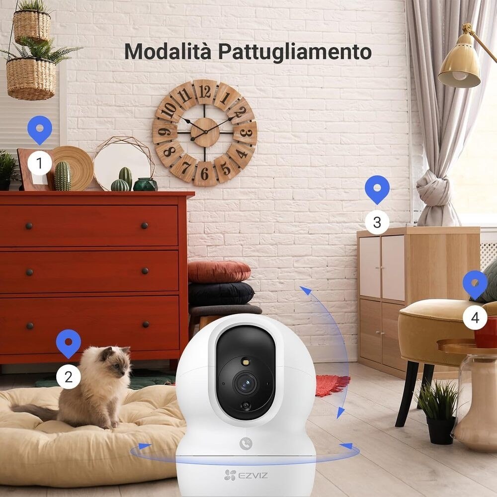 EZVIZ 303103133 - Telecamera WiFi 2K 360°