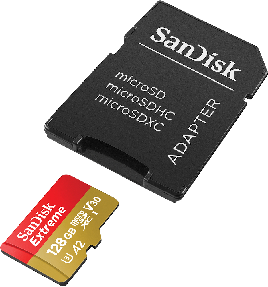 SANDISK SDSQXAA128GGN6AA - Micro SD 128GB Extreme con Adattatore