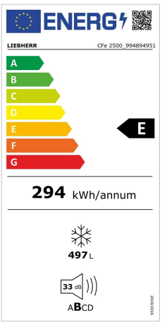 LIEBHERR CFE2500 - Liebherr CFe 2500 Congelatore a Cassetta