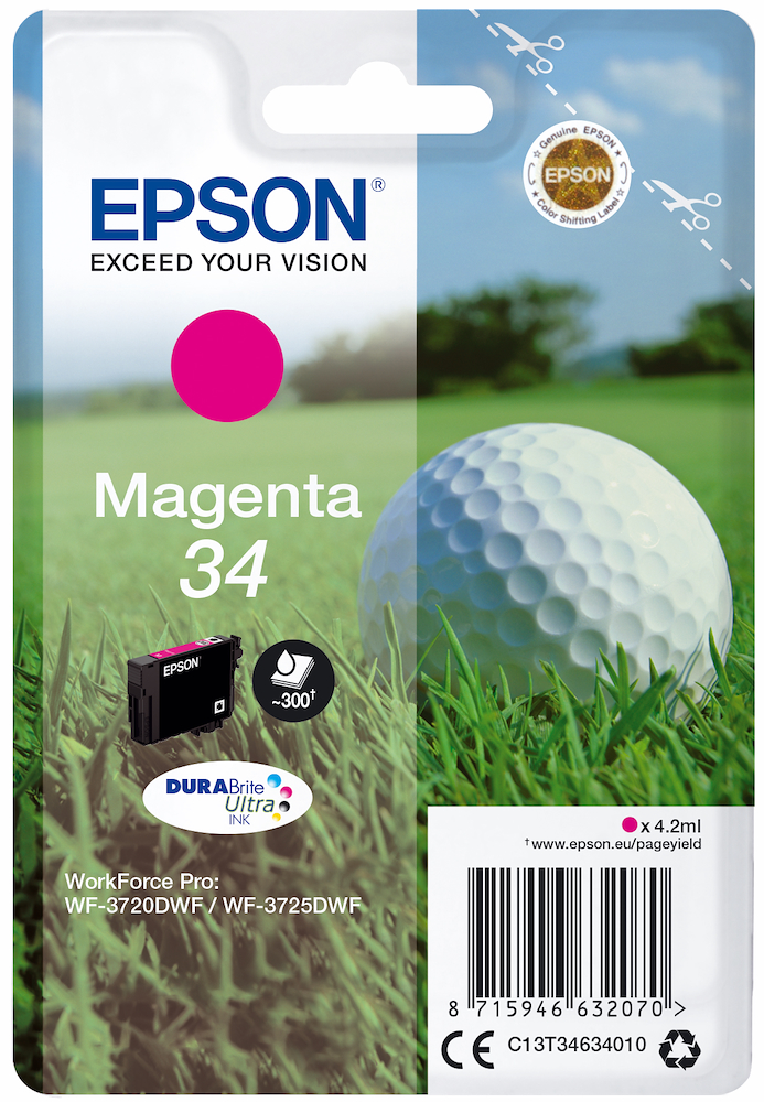 EPSON C13T34634020 - Magenta Tintenpatrone Durabrite