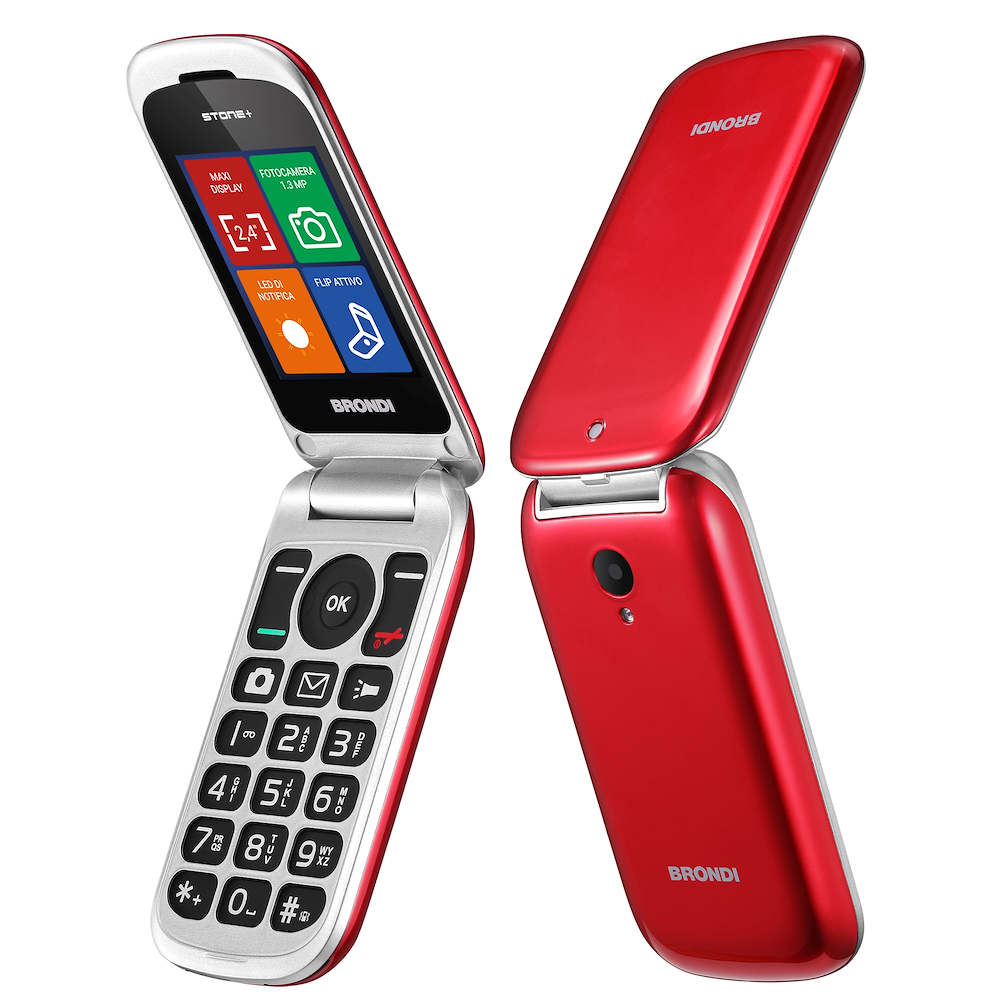 BRONDI STONEPIUROSSO - DualSIM Telefon 2.4 Zoll Rot