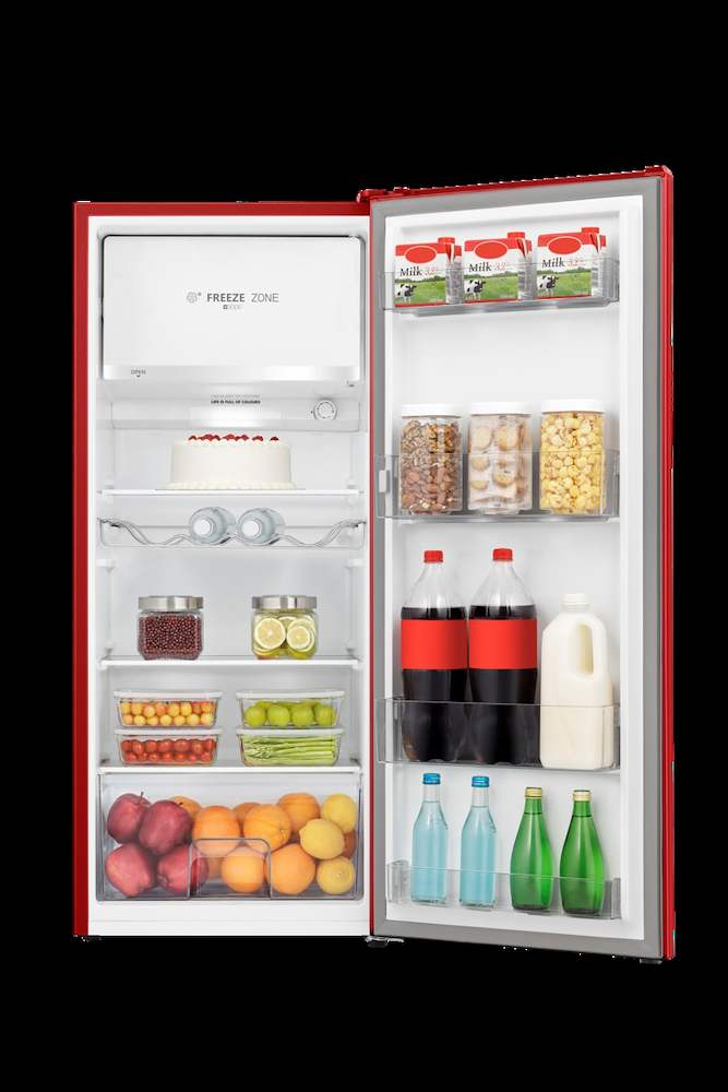 HISENSE RR220D4ERE - Einzel Tür Kühlschrank Rot 150L