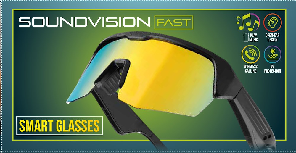 CELLULAR LINE BTFASTVISIONK - Occhiali da Sole Wireless Audio