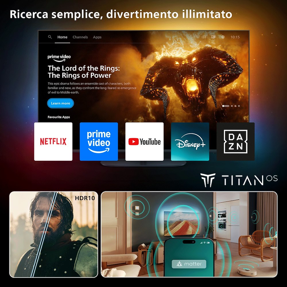 PHILIPS 32PQS6901 - QLED TV 32" FHD Ambilight