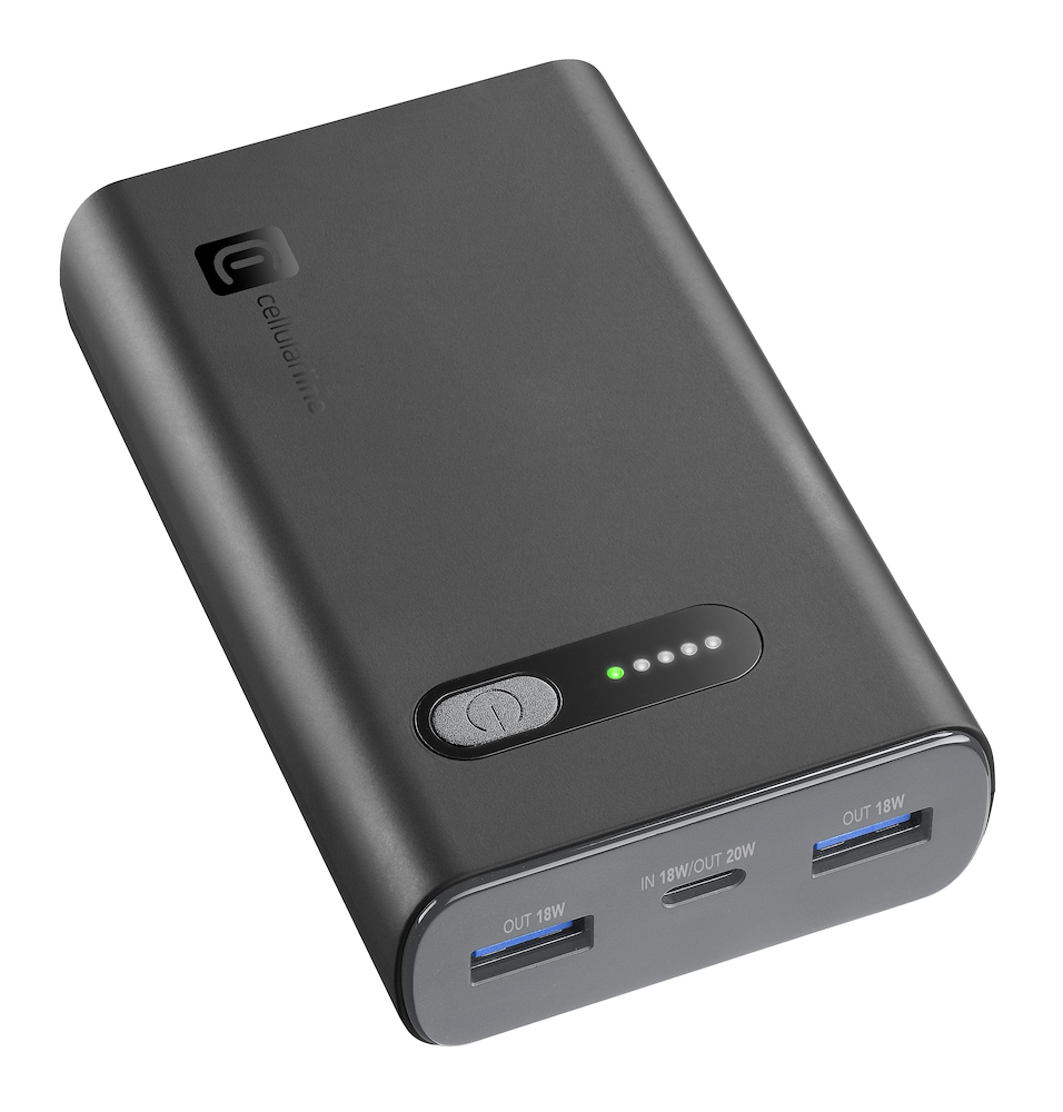 CELLULAR LINE PBFAST01PD10000K - Power Bank Portatile Fast PD 10000mAh Nero