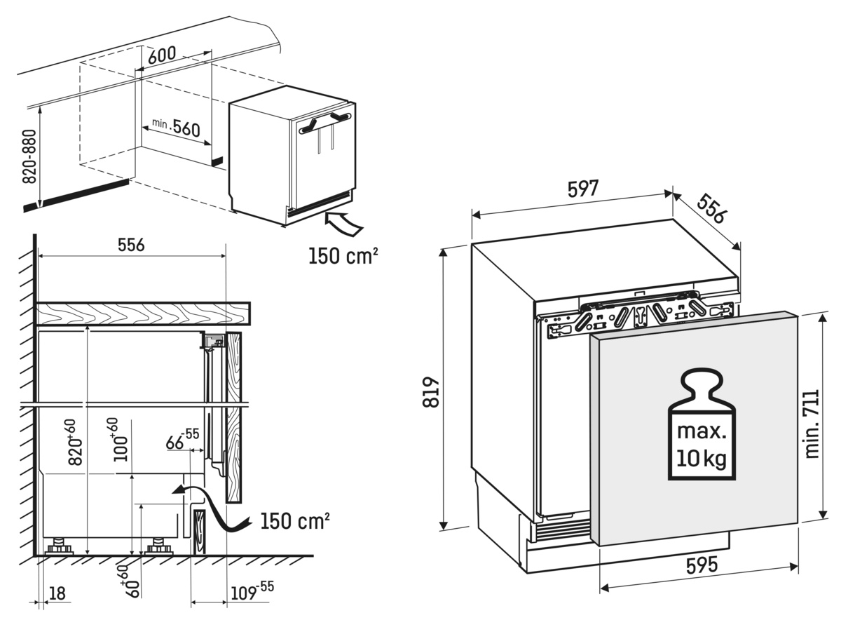LIEBHERR URD3600 Frigorifero sottopiano