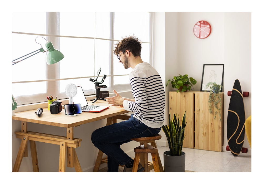 CELLULAR LINE PORTABLEFANW - Universeller tragbarer Ventilator in Weiß