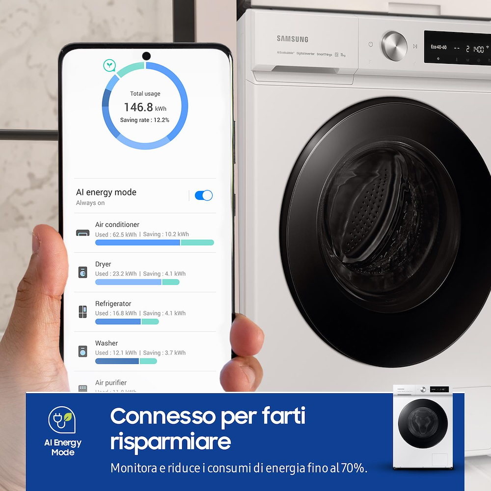 SAMSUNG WW90DB7U34GWU3 - Lavatrice AI 9kg