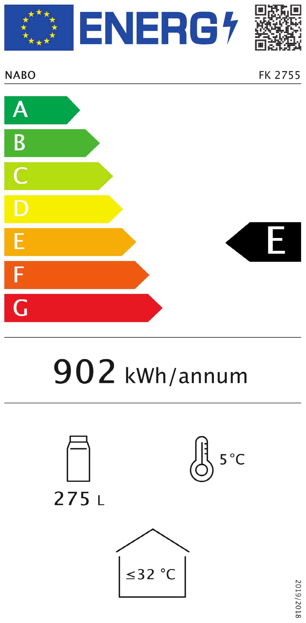 NABO FK2755 - Nabo FK2755 Stand-Flaschenkühlschrank