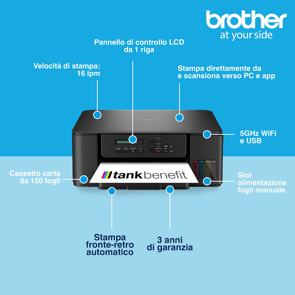 BROTHER DCPT580DWRE1 - Multifunktionsdrucker 16PPM