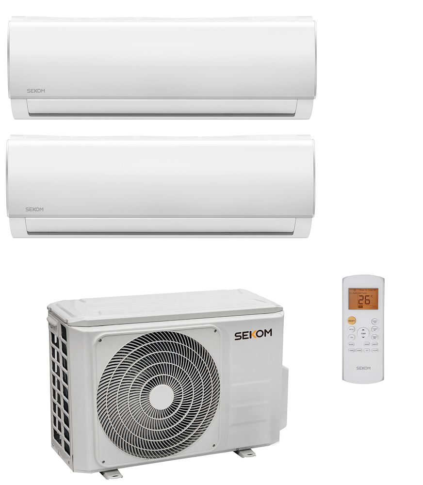 SEKOM SM409DAX912AF4WKIT - Dual Split Klimaanlage 2.6+3.2 kW