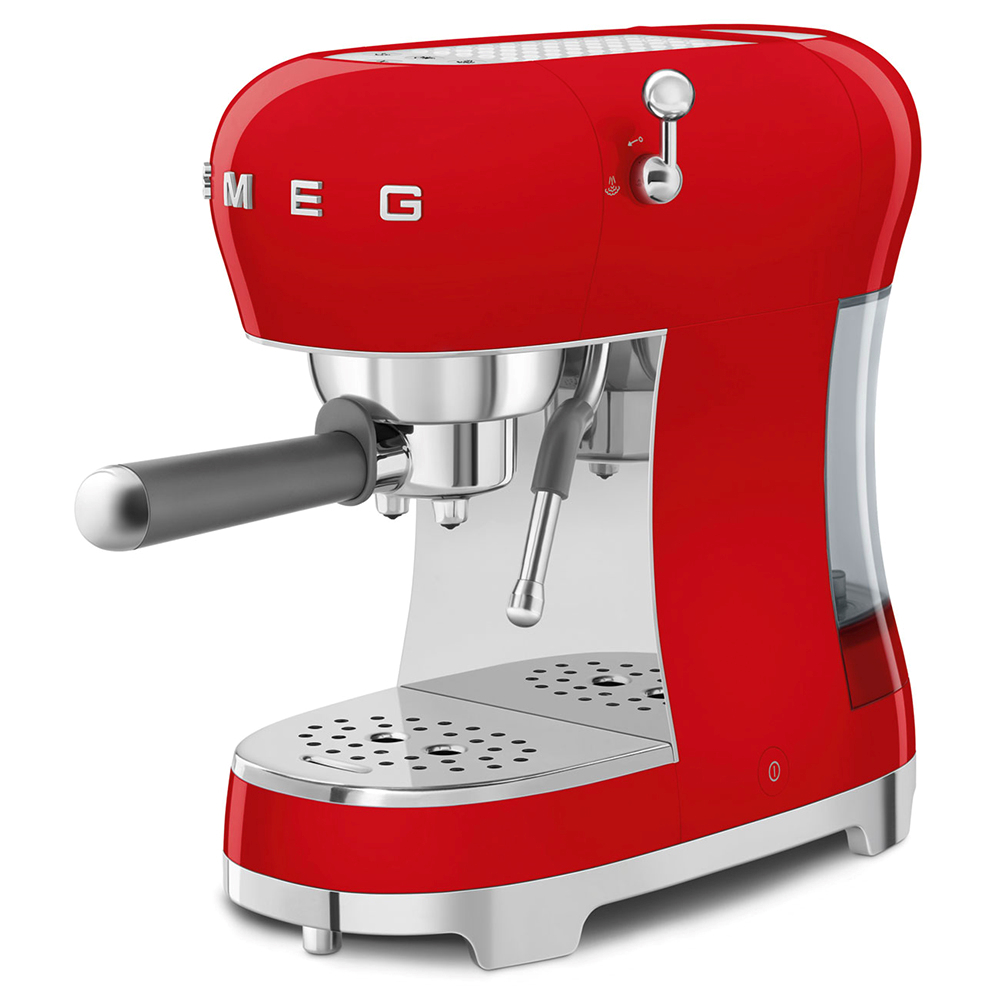 SMEG ECF02RDEU - Macchina per Espresso ECF02RDEU Stile Anni '50 Rosso