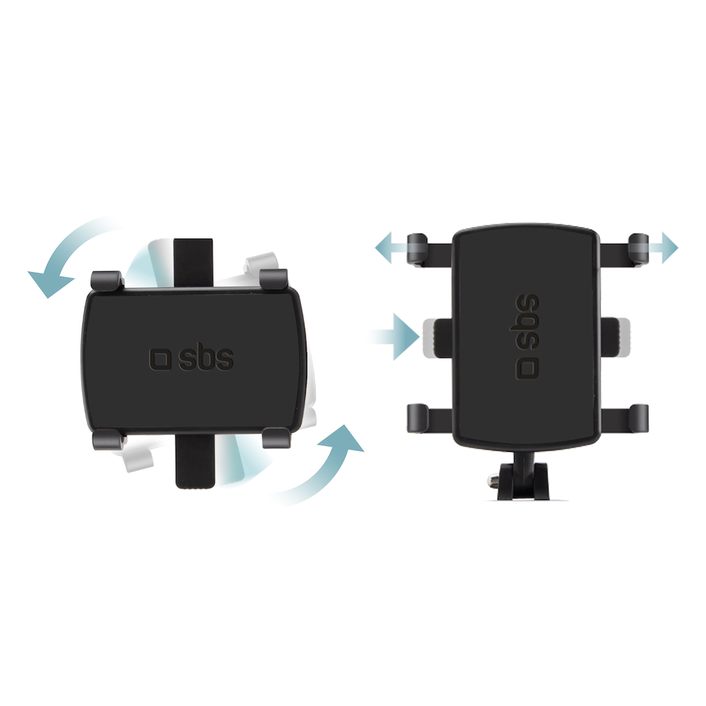 SBS TESUPPWHEELK - Supporto telefono auto universale nero