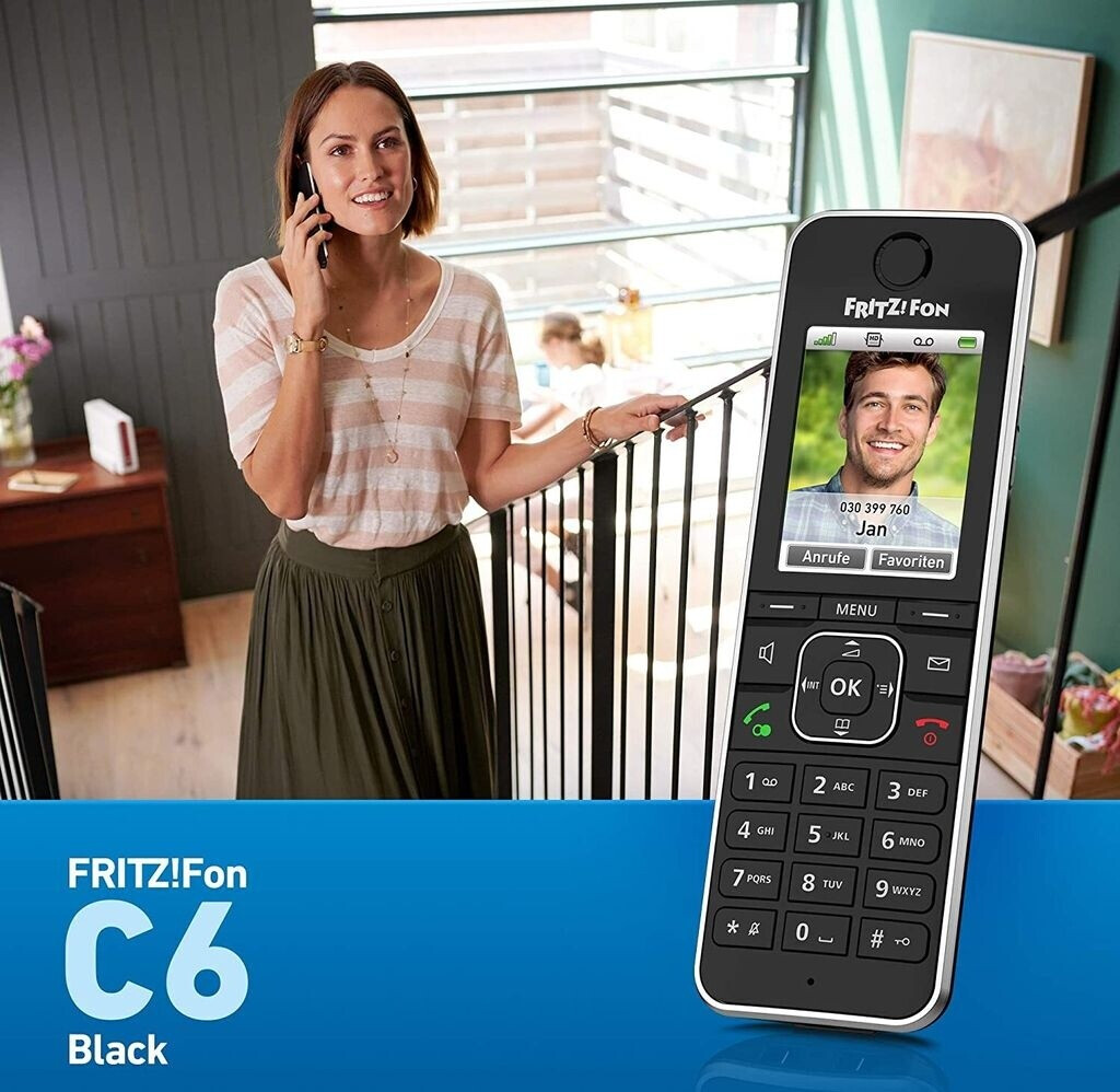 FRITZ!FON C6 SCHWARZ SCHNURLOSTELEFON MIT FARBDISPLAY