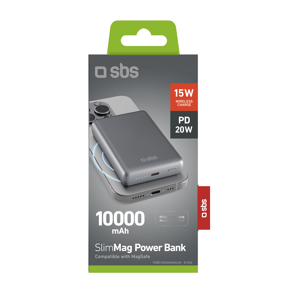 SBS TEBB10000MAGSLIM - Power Bank 10000mAh Mag Slim