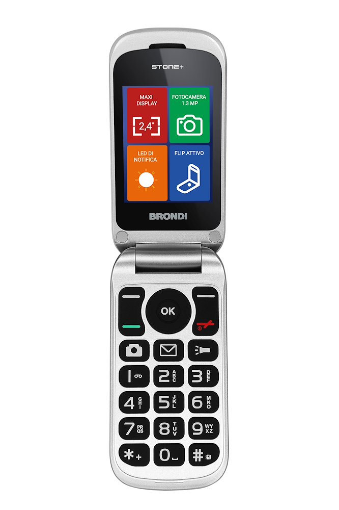 BRONDI STONEPIUBIANCO - Cellulare Brondi Bianco DUALSIM