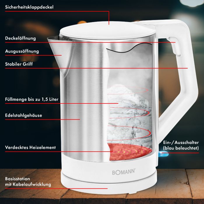 BOMANN 025232 - Wasserkocher WK 3002 CB