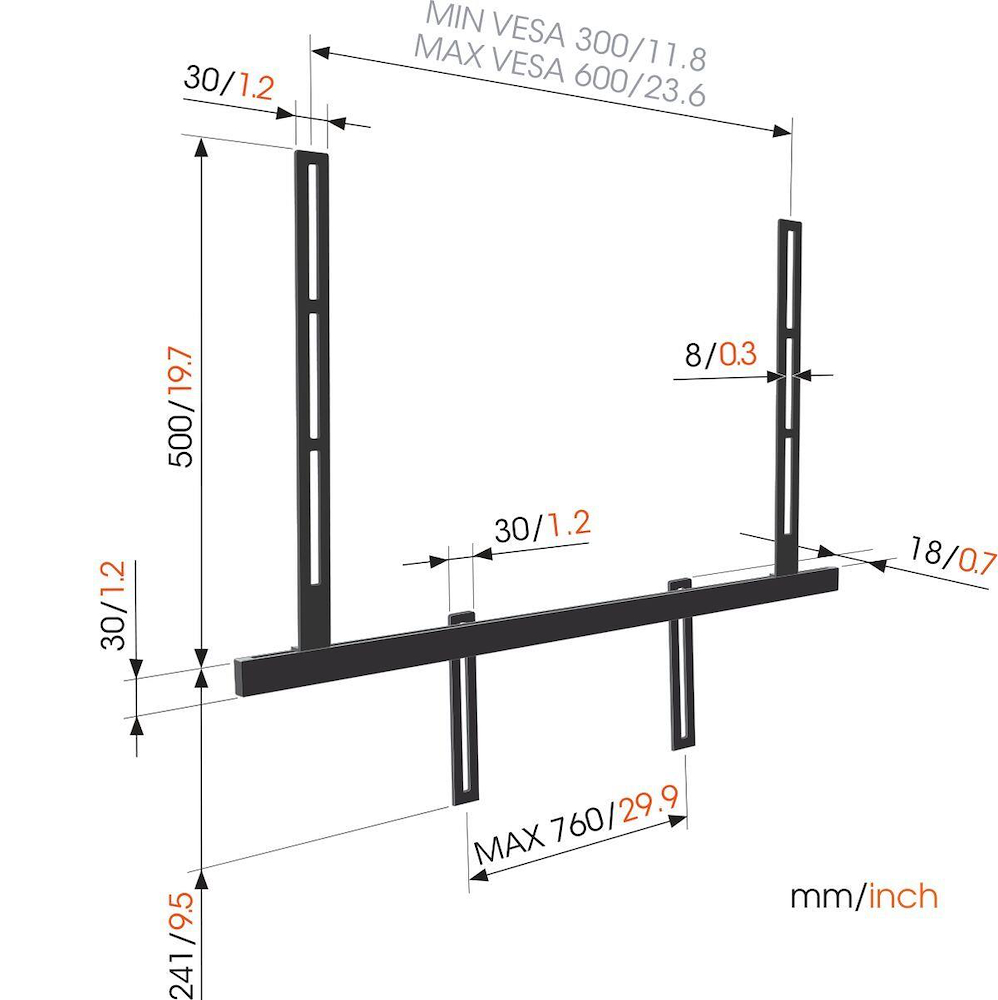 VOGEL'S SOUND3550 - Vogel's SOUND 3550 Soundbar-Halterung