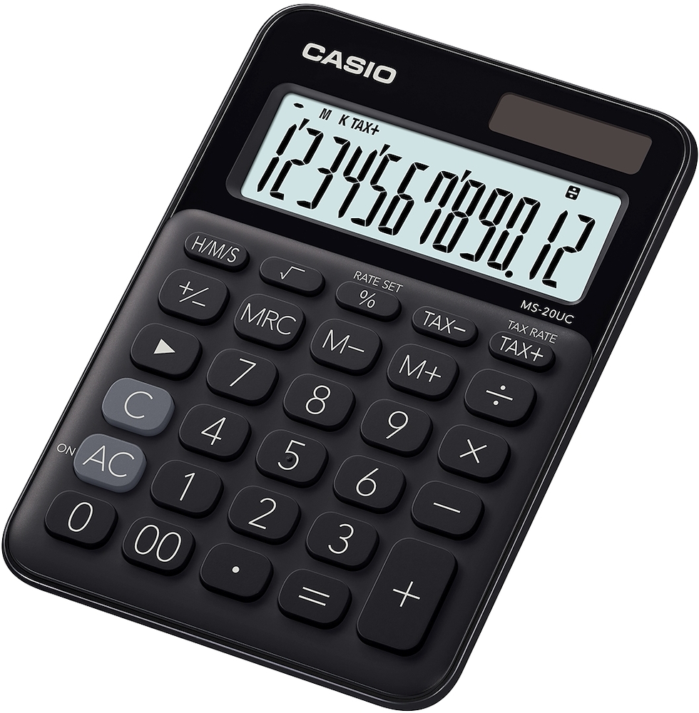 CASIO MS20UCBK - Tragbare 12-stellige Steuerrechner mit Display CASIO MS20UCBK - Tragbare 12-stellige Steuerrechner mit Display