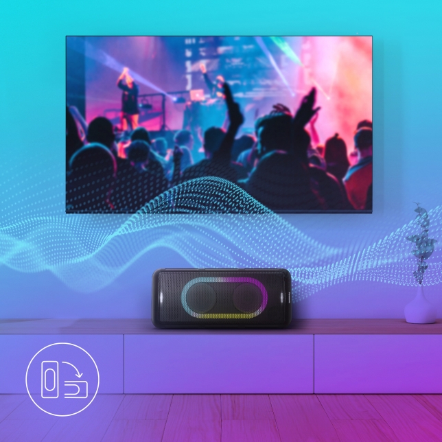 PANASONIC SCTMAX45EK - Party Lautsprecher mit Bluetooth und Lichteffekten