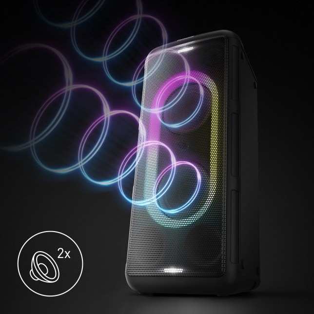 PANASONIC SCTMAX45EK - Party Lautsprecher mit Bluetooth und Lichteffekten