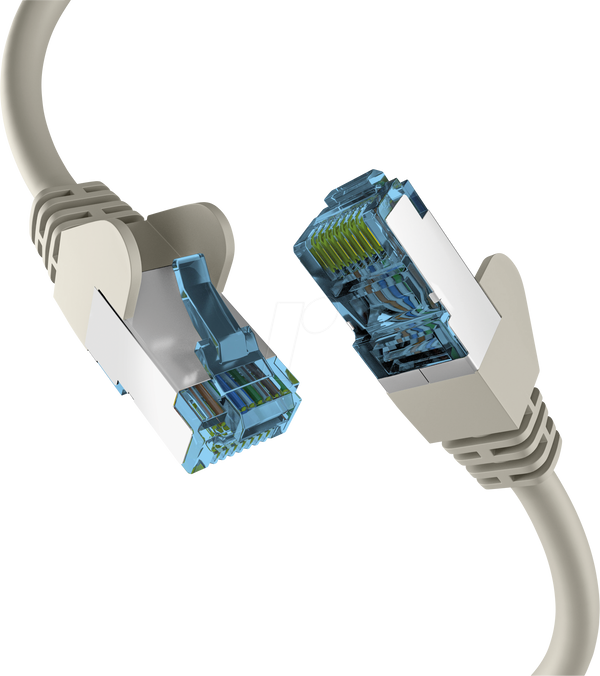 COM Netzwerkabel Patchkabel CAT7, RJ45, S/FTP PIMF 10 Meter Grau