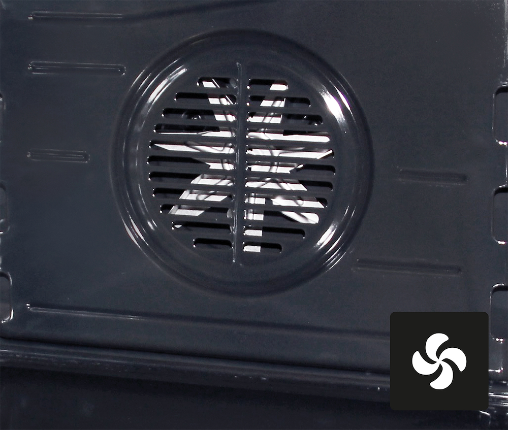 GLEM GAS SA66TMBK - 60cm Küchenherd Schwarz mit Multifunktionsbackofen