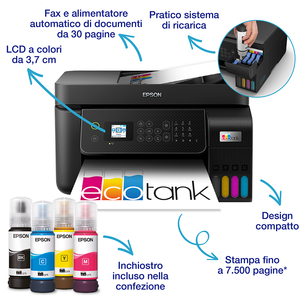 EPSON C11CJ65402 - Stampante Multifunzione EcoTank ET-4800