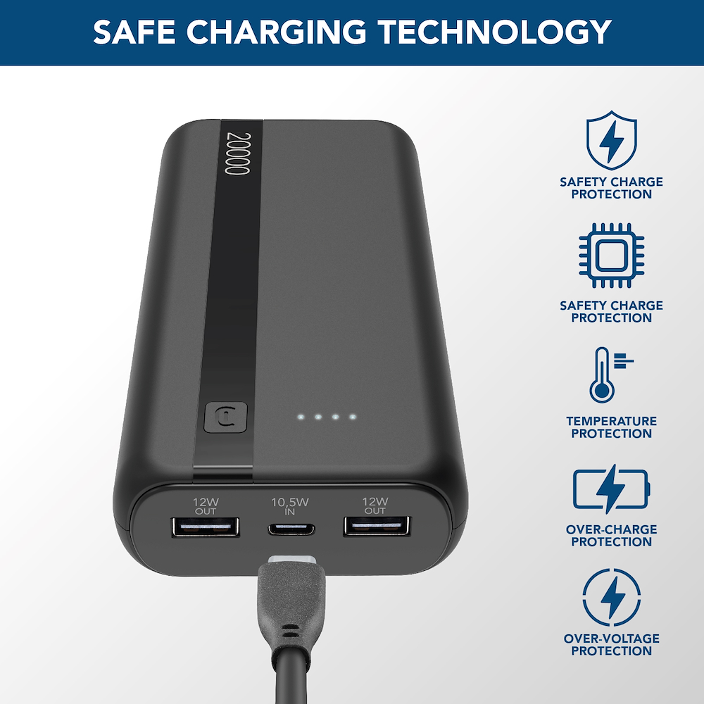 CELLULAR LINE PBENTRY20000K - Power Bank 20000mAh USB-C