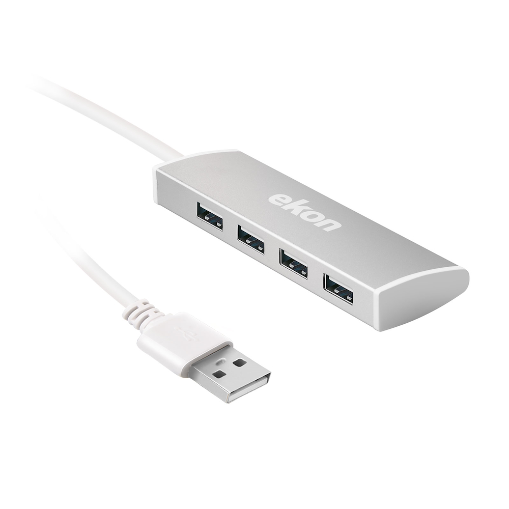 EKON ECITHUB20USB4INMET - USB Hub 2.0 4 Anschlüsse Metall