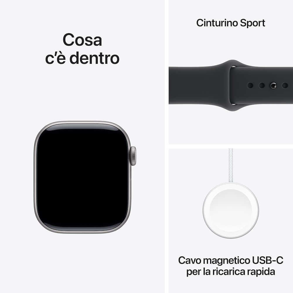 APPLE MEQW4QL/A - Apple Watch 11 GPS Grau Schwarz