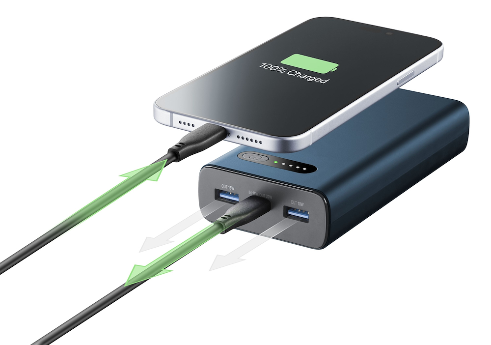 CELLULAR LINE PBFAST01PD20000G - Power Bank 20000mAh Verde